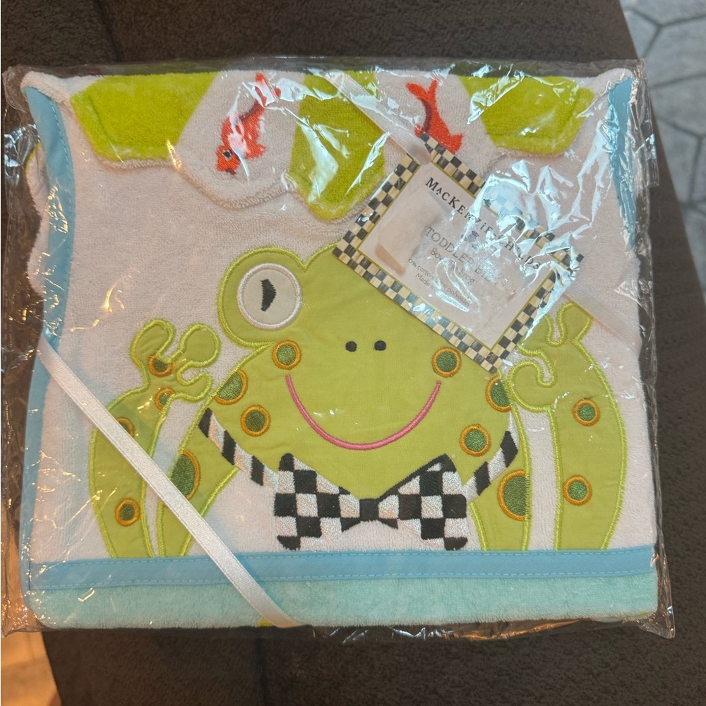 Mackenzie Childs Toddler Bib - Bow Tie Frog